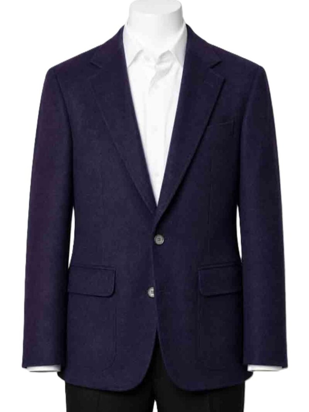 Vintage USA Made Aubergine Purple Wool Flannel Blazer Sport Coat Men's Size 38S